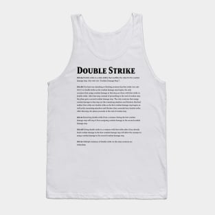 Magic the Gathering - Keyword Double Strike Rules Text Tank Top